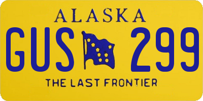 AK license plate GUS299