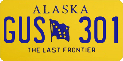 AK license plate GUS301