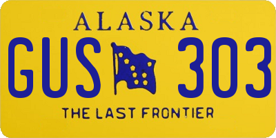 AK license plate GUS303