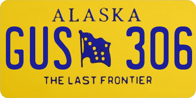 AK license plate GUS306