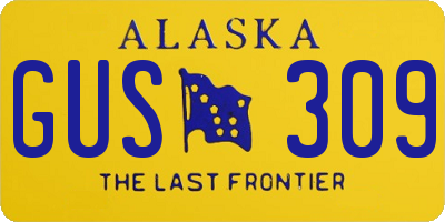 AK license plate GUS309