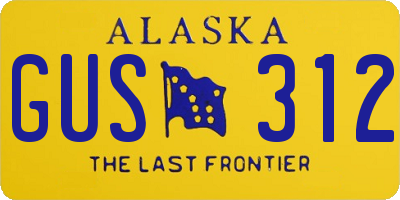 AK license plate GUS312