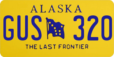 AK license plate GUS320