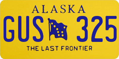 AK license plate GUS325