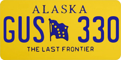 AK license plate GUS330