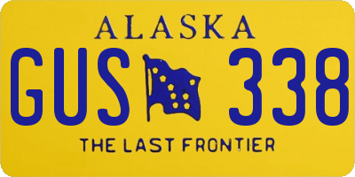 AK license plate GUS338