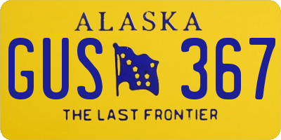 AK license plate GUS367