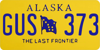 AK license plate GUS373