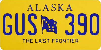 AK license plate GUS390