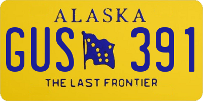 AK license plate GUS391