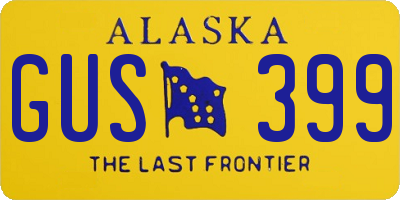 AK license plate GUS399