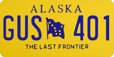 AK license plate GUS401