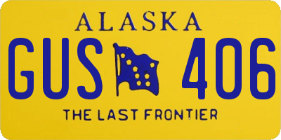 AK license plate GUS406