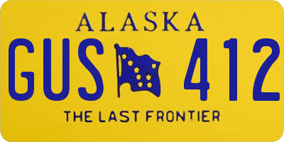 AK license plate GUS412