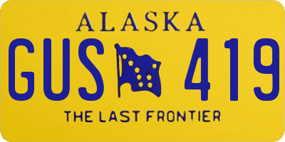 AK license plate GUS419
