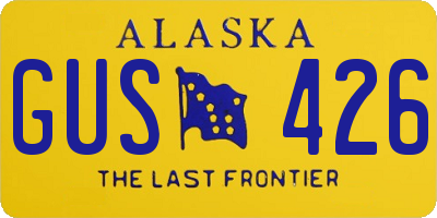 AK license plate GUS426