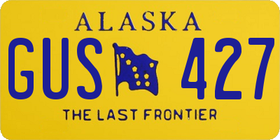 AK license plate GUS427