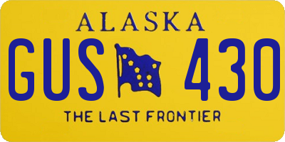 AK license plate GUS430
