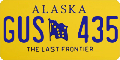 AK license plate GUS435