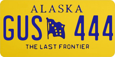 AK license plate GUS444