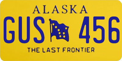 AK license plate GUS456