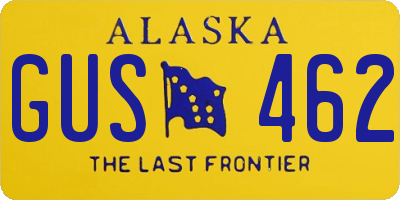 AK license plate GUS462