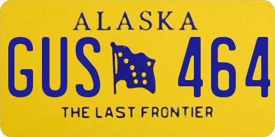 AK license plate GUS464