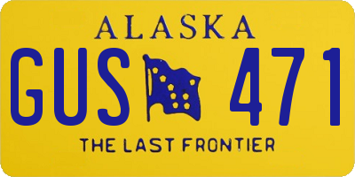 AK license plate GUS471