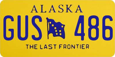 AK license plate GUS486