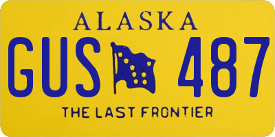 AK license plate GUS487