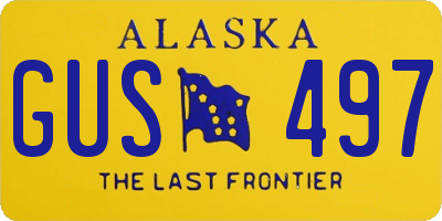 AK license plate GUS497