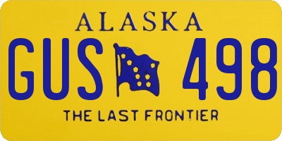 AK license plate GUS498