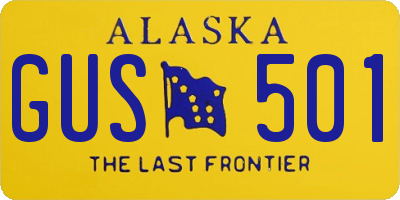 AK license plate GUS501