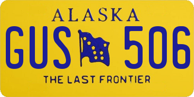 AK license plate GUS506