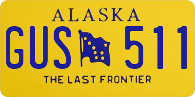 AK license plate GUS511