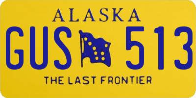 AK license plate GUS513