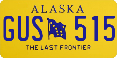 AK license plate GUS515