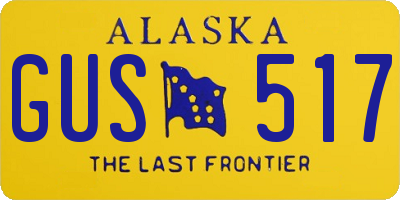 AK license plate GUS517