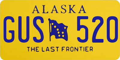 AK license plate GUS520