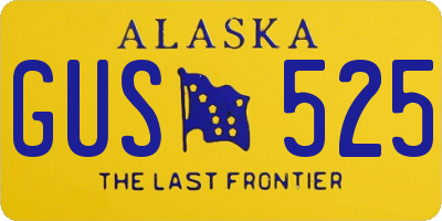 AK license plate GUS525