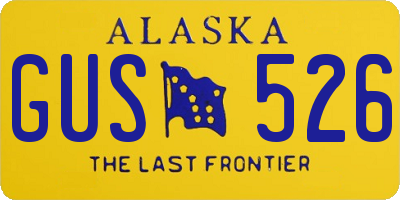 AK license plate GUS526