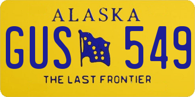 AK license plate GUS549