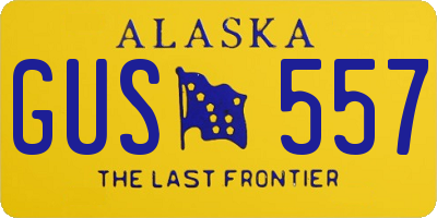 AK license plate GUS557