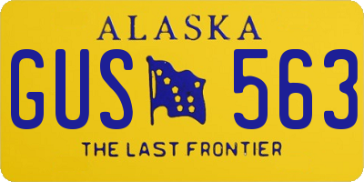 AK license plate GUS563