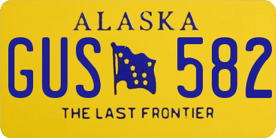 AK license plate GUS582