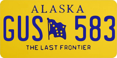AK license plate GUS583