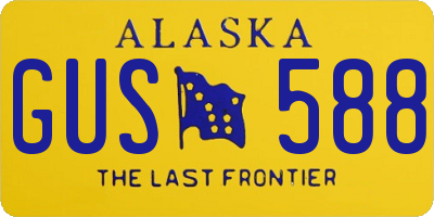 AK license plate GUS588