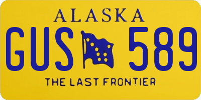 AK license plate GUS589