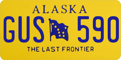 AK license plate GUS590