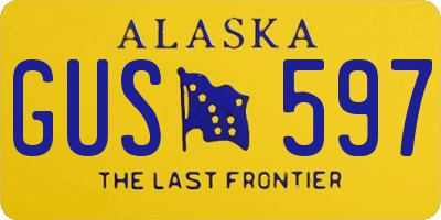 AK license plate GUS597